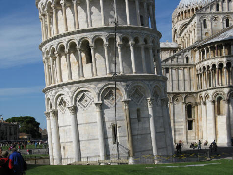 how much is the tower of pisa leaning